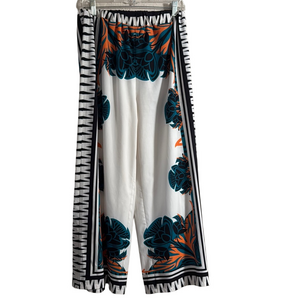 Floral Print Wide-Leg Pants